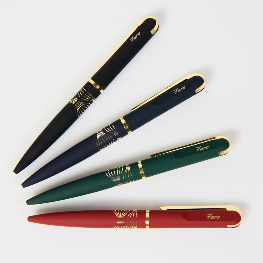 faro_ruchka_sharikovaya_bordovyy_zolotistyy_metall_plastik_soft_pokrytie