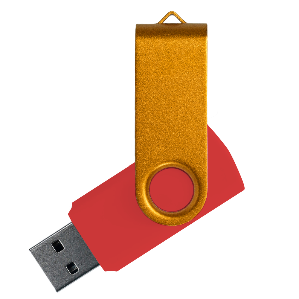 flesh_nakopitel_usb_2_0_twister_solor_mix_16gb_plastik_soft_tach_metall_krasnyy_zolotistyy