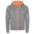 heather grey/fluor orange